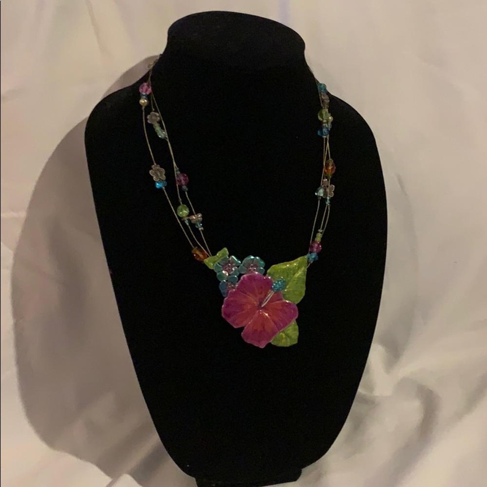 18 inch Chicos Hibiscus Necklace